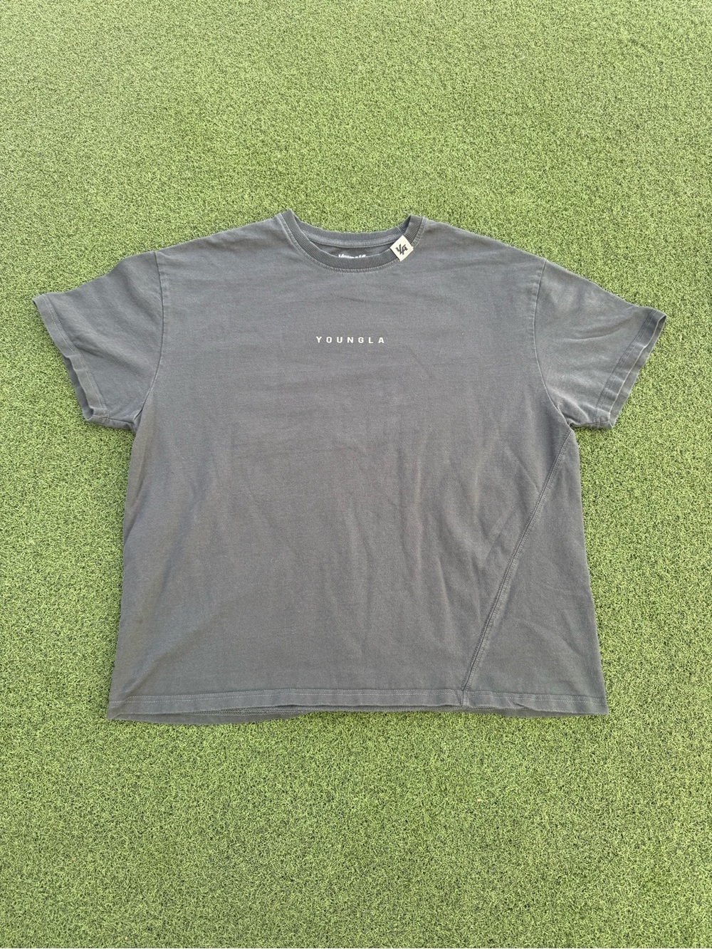 YOUNGLA GRAPHIC SPORTY TRENDY GYM FOREST GREEN MENS STREETWEAR TEE